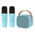 P2 Kids Karaoke Bluetooth Speaker with 2 Microphones - Blue