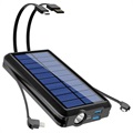 Psooo PS -158 Wireless Solar Powerbank s baterkou - 10000 mAh - černá