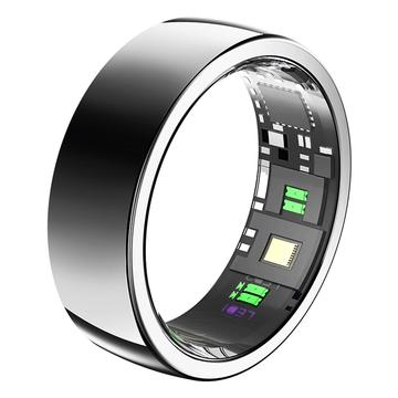 PX01 Sleep & Health Tracking Smart Ring with Charging Base - Size: 10/19.8cm - Silver