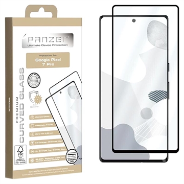 Panzer zakřivený Google Pixel 7 Pro Tempered Glass Screen Protector - Black