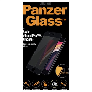 Přátelský případ Panzerglass Private Friendly iPhone 6/6s/7/8/SE (2020)/SE (2022) Ochranství obrazovky - černá