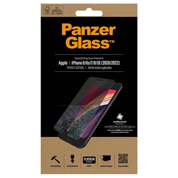 Ochranná fólie iPhone 6/6S/7/8/SE (2020)/SE (2022) PanzerGlass Standard Fit Privacy