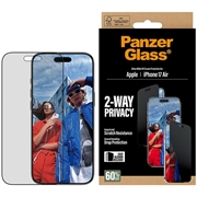 iPhone Air PanzerGlass Ultra-Wide Fit EasyAligner 2-Way Privacy Screen Protector - 9H - Black Edge
