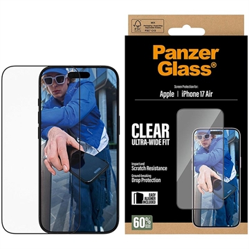 Ochranné tvrzené sklo iPhone Air PanzerGlass Ultra-Wide Fit EasyAligner - Průhledný
