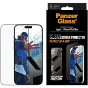 iPhone 17 Pro Max PanzerGlass Ultra-Wide Fit w. FastFit In-A-Box Screen Protector - 9H - Black Edge