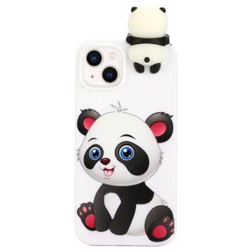 Řada 3D Figurek iPhone 14 TPU Pouzdro - Roztomilá Panda