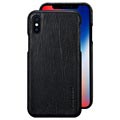 IPhone X Pierre Cardin Leather Condované pouzdro - černá
