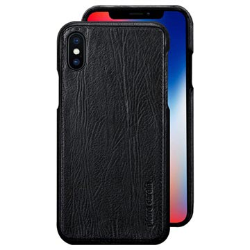 IPhone X Pierre Cardin Leather Condované pouzdro - černá