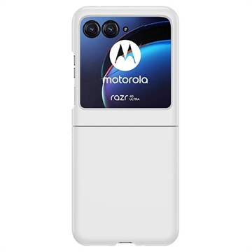 Motorola Razr 40 Ultra Plastové Pouzdro - Bílý