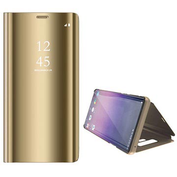 Luxusní série Mirror View Samsung Galaxy Note9 Flip Case - Gold