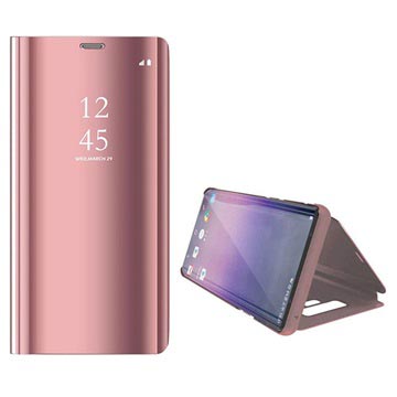 Luxusní série Mirror View Samsung Galaxy Note9 Flip Case - Rose Gold