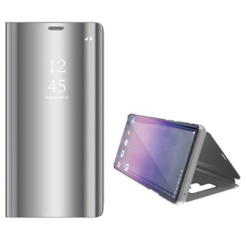 Luxusní série Zrcadlový pohled Samsung Galaxy Note9 Flip Case - stříbro