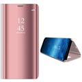 Samsung Galaxy S9 Luxury Mirror View Flip Case - růžové zlato