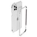 Polární světla styl iPhone 12 Pro Max Metal Bumper - stříbro