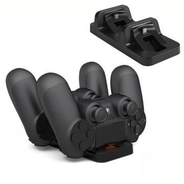 Praktický dokovací stojan se dvěma USB pro ovladač PS4 - černý