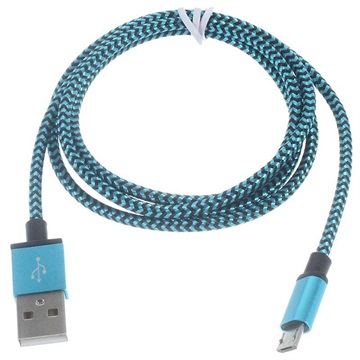 Premium USB 2.0 / microUSB kabel - 3M - modrá
