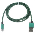 Prémiový kabel USB 2.0 / microUSB - 3M - zelená