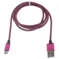 Premium USB 2.0 / microUSB kabel - 3M - horká růžová