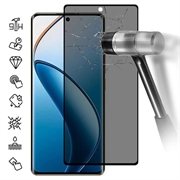 Realme 12 Pro/12 Pro+ Full Cover Ochranné Tvrzené Sklo Privacy - Černý Okraj