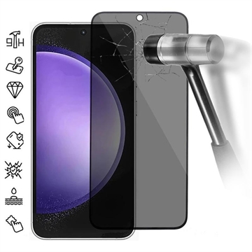 Samsung Galaxy S24 FE Full Cover Ochranné Tvrzené Sklo Privacy - Černý Okraj