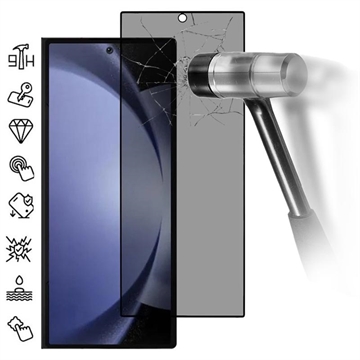 Samsung Galaxy Z Fold6 Full Cover Ochranné Tvrzené Sklo Privacy - Černý Okraj