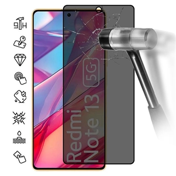 Ochranné Tvrzené Sklo Xiaomi Redmi Note 13 Privacy Full Cover – Černý Okraj