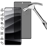 Xiaomi Redmi Note 14 Pro+ 5G/13 Pro+ Full Cover Ochranné Tvrzené Sklo Privacy - Černý Okraj