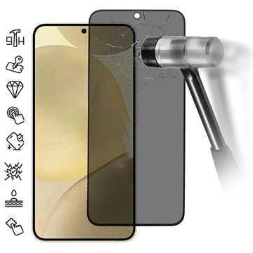 Samsung Galaxy S25 Privacy Tempered Glass Screen Protector - Support Fingerprint Unlock - Black Edge