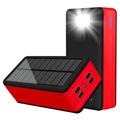 Solární energetická banka Psooo PS -400 - 4xusb -a, 50000 mAh - červená