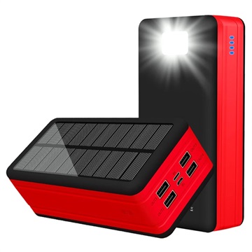 Solární energetická banka Psooo PS -400 - 4xusb -a, 50000 mAh - červená
