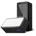 Solární banka Psooo PS -900 s LED světlem - 50000 mAh - černá