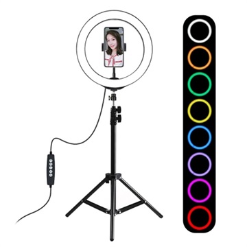 PULUZ TRIBOD STAND & 10.2 "Ring LED světlo s RGBW funkcí