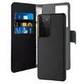 Puro 2-in-1 Magnetic Samsung Galaxy S21 Ultra 5G peněženka-černá