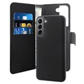 Puro 2-in-1 Samsung Galaxy S22 5G Magnetická peněženka-černá
