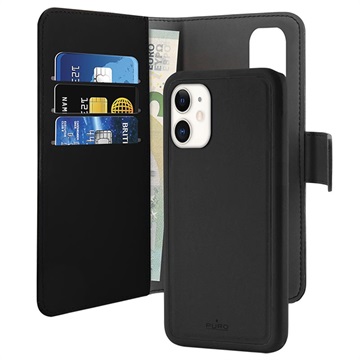 Puro 2-in-1 iPhone 11 magnetická peněženka-černá