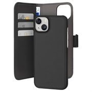 Puro 2-in-1 magnetický iPhone 15 Plus peněženka - Černá