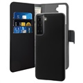 Puro 2-in-1 Samsung Galaxy S21 Fe 5G Magnetická peněženka-černá (Otevřená krabice - Hromadně)