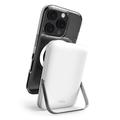 Puro Stand Power Mag 10000mAh Wireless Power Bank - MagSafe Compatible - White