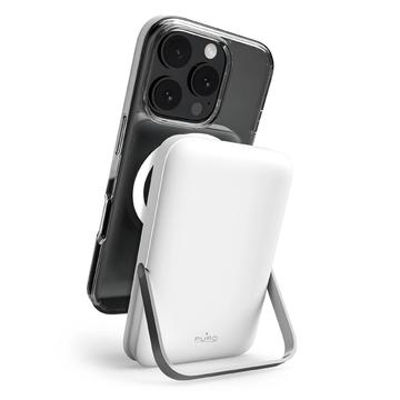Puro Stand Power Mag 10000mAh Wireless Power Bank - MagSafe Compatible - White
