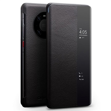 Qialino Smart View Huawei Mate 40 Pro Flip Leather Case - černá