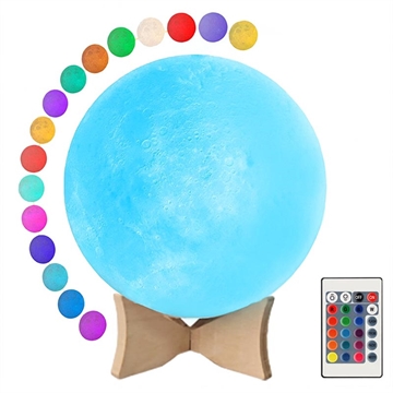 RGB LED MOON LAMP / Night Light YK2302 - 15 cm, 1000 mAh