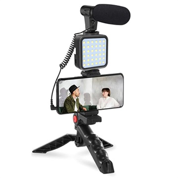 Vlogging Kit pro soupravu živého streamování -01lm - černá