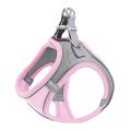 Reflective Cat/Dog Harness with Leash - M - Pink / Grey