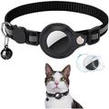 Reflective Pet Collar with AirTag 1/2 Holder and Bell - Cats and Small Dogs