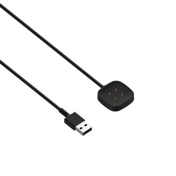 Replacement Charging Cable for Fitbit Versa 4/Versa 3/Sense/Sense 2/Ace LTE - Black