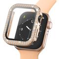Pouzdro s Ochráncem Obrazovky Rhinestone Decorative Apple Watch SE (2022)/SE/6/5/4 - 40mm