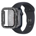 Pouzdro s Ochráncem Obrazovky Rhinestone Decorative Apple Watch Series 9/8/7 - 45mm - Černá