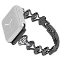 Apple Watch ve tvaru drahokamu 7/SE/6/5/4/3/2/1 popruh - 45 mm/44 mm/42 mm - černá