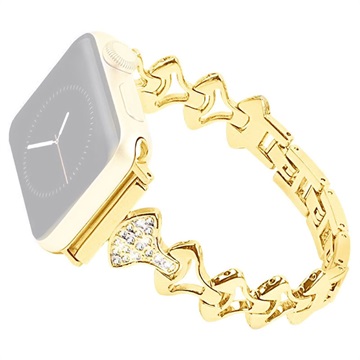 Apple Watch ve tvaru drahokamu Ultra 3/2/Ultra/11/10/9/8/SE 3/(2022)/7/SE/6/5/4/3/2/1 popruh - 49mm/46mm/45mm/44mm/42mm - Zlato