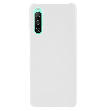 Sony Xperia 10 IV pogumované plastové pouzdro - bílá